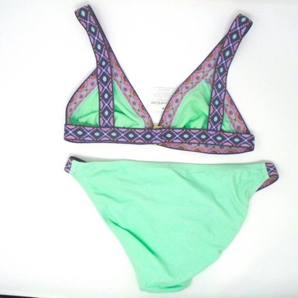 BOHEMIAN AZTEC PRINT TEAL BIKINI - Picture 4 of 6